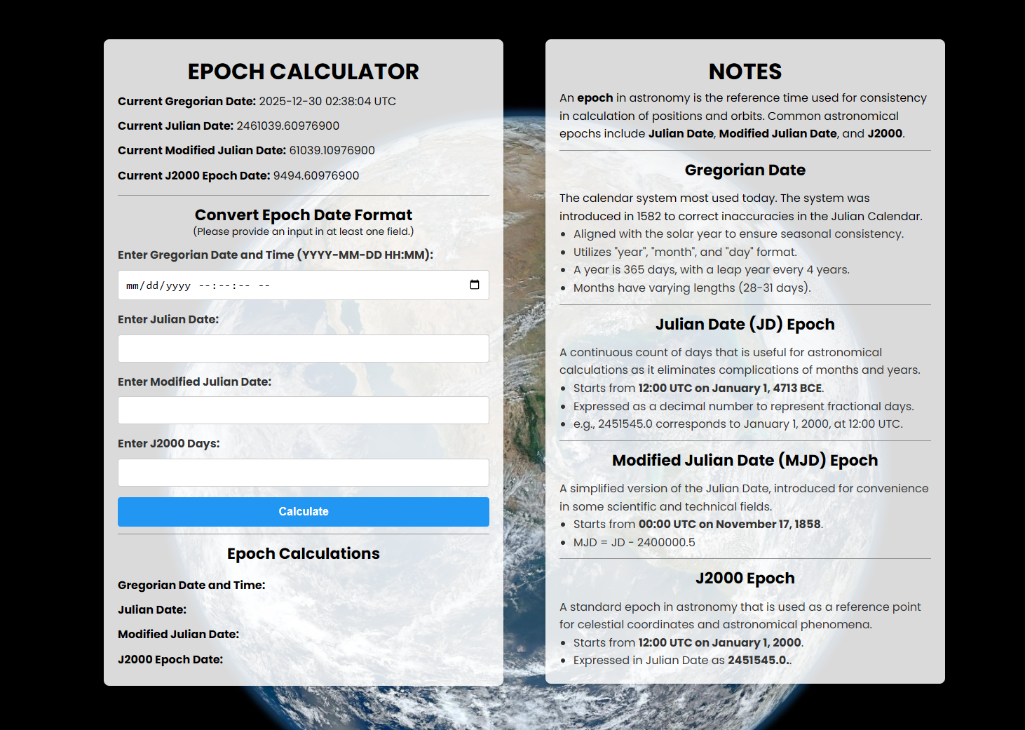 Epoch Calculator Tool